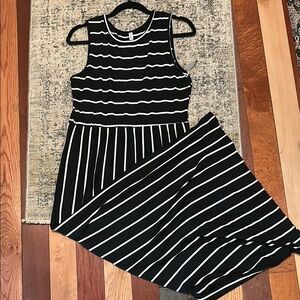 Blue and White Maxi Sleeveless Sundress